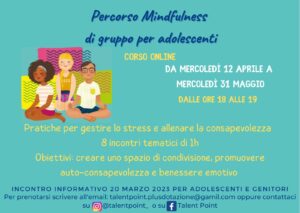 Scopri di più sull'articolo Percorso Mindfulness di gruppo per adolescenti